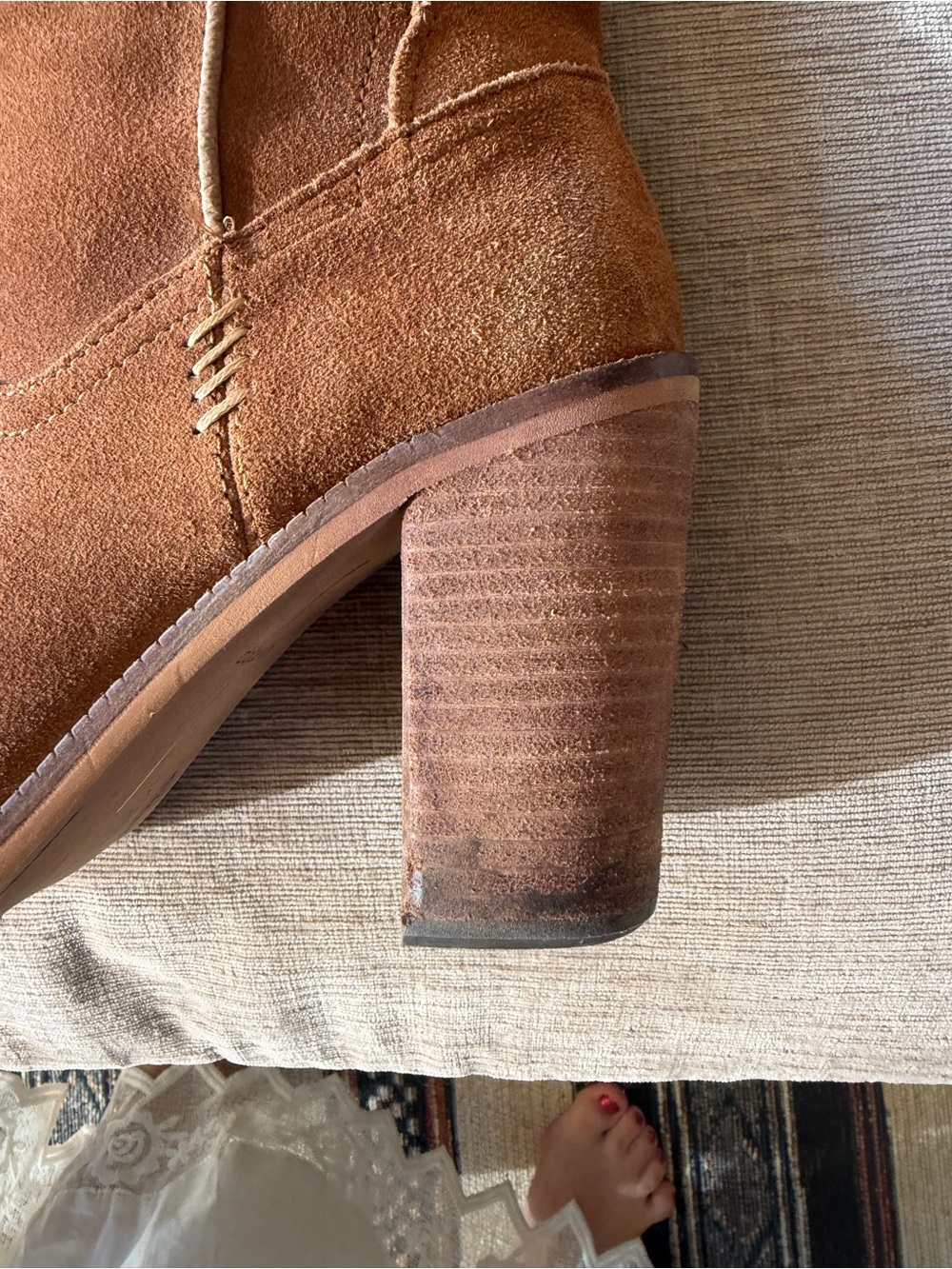 Dolce Vita Brown Suede Over-the-Knee Block Heel Boots - Picture 4 of 6